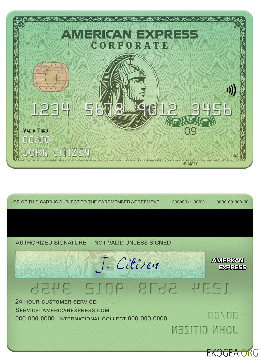 USA Californie Varo Bank Amex carte verte